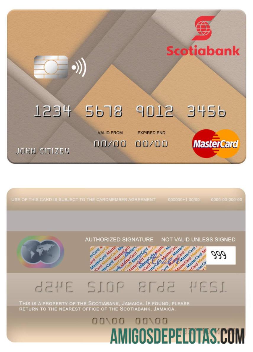 Jamaica Scotiabank Mastercard example
